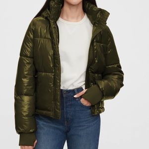 bright puffer jacket